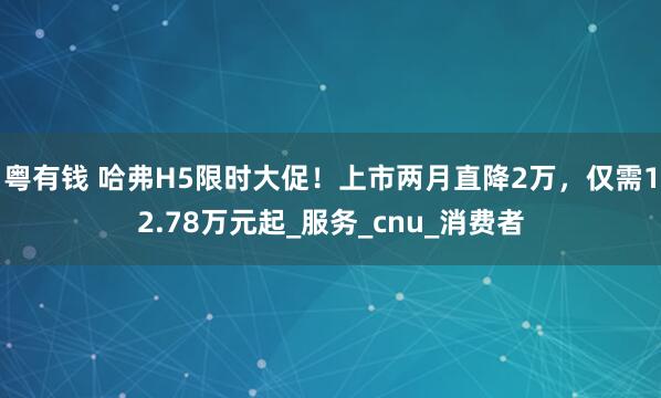粤有钱 哈弗H5限时大促！上市两月直降2万，仅需12.78万元起_服务_cnu_消费者